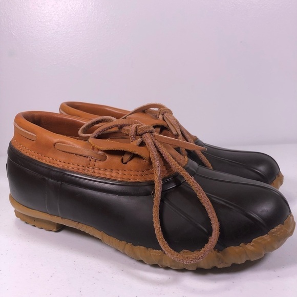 CABELAS Rubber Leather Ankle Duck Boots Rain Muck - Picture 8 of 9